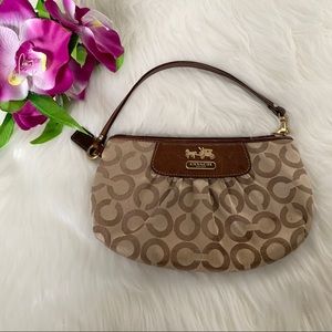 Coach Small Tan Wristlet
